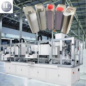 China 35cpm Square Tin Can Making Machine 1liter Combinated Flanging Sealing on sale