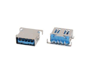 Buy cheap Single Port USB 3.0 Connector Female DIP Offset With SS Shielding H1.36mm product