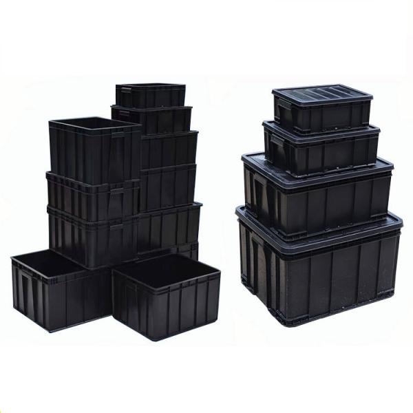 Esd Antistatic Pcb Storage Box Esd Storage Box Racks Conductive Plastic Container Bins Esd Case With Lid