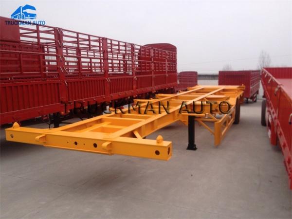 Quality 3 Axles 40 Tons Skeletal Container Trailer , Semi Trailer Storage Containers  40 Feet for sale