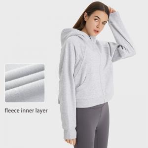 China Winter Women's Casual Zip Up Hoodie Jacket Long Sleeve Hooded Sweatshirt With Pockets on sale