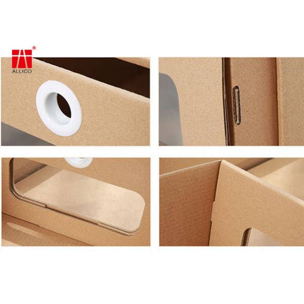 Shoes Packaging Box Waterproof Cardboard Heavy Duty Stackable Stable Storage