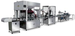China Lotion Cosmetics Liquid Bottle Filling Machine Capping Weight Automated Packaging Line on sale