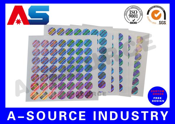 Quality Rainbow Color Custom Vinyl Decals Stickers Custom Holographic Labels holographic security stickers for sale