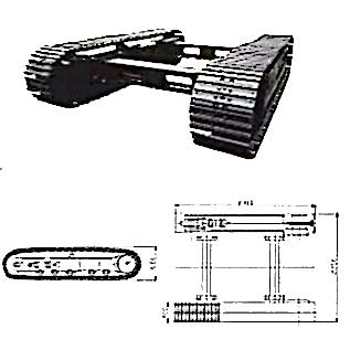 Steel Track Undercarriage With Hydraulic Motor Driver For Carrying 6 Tons Crawler Tracked Drilling Rig