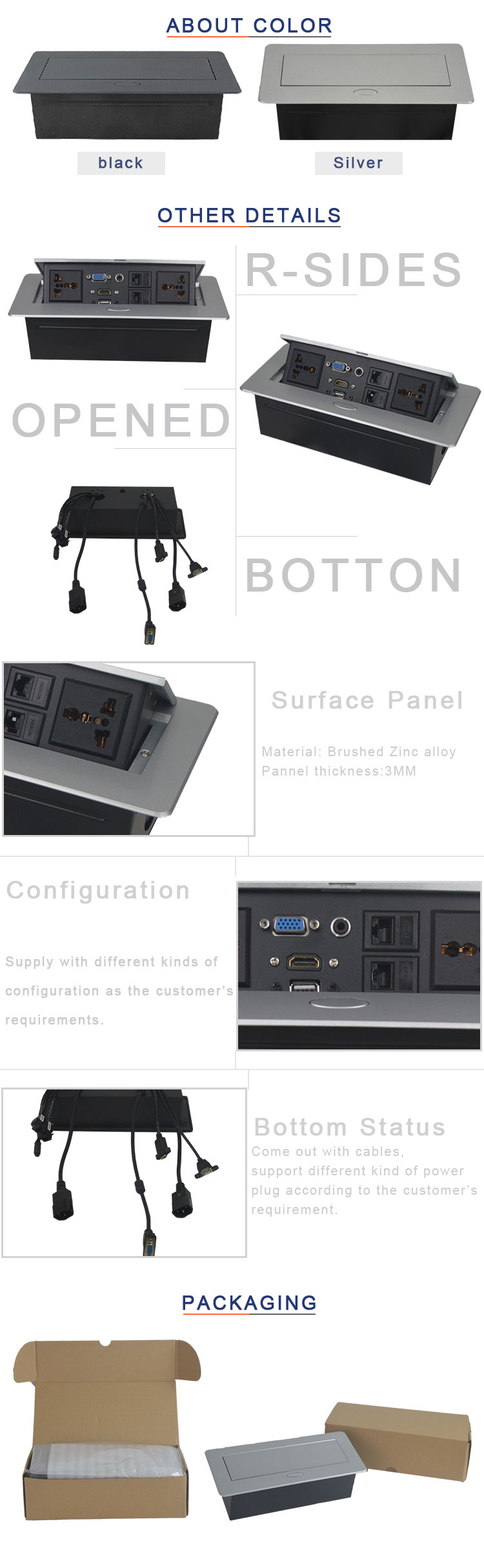 BNT With Differnece Module As Need Furniture Flip Up Hidden Socket Supply For Companies