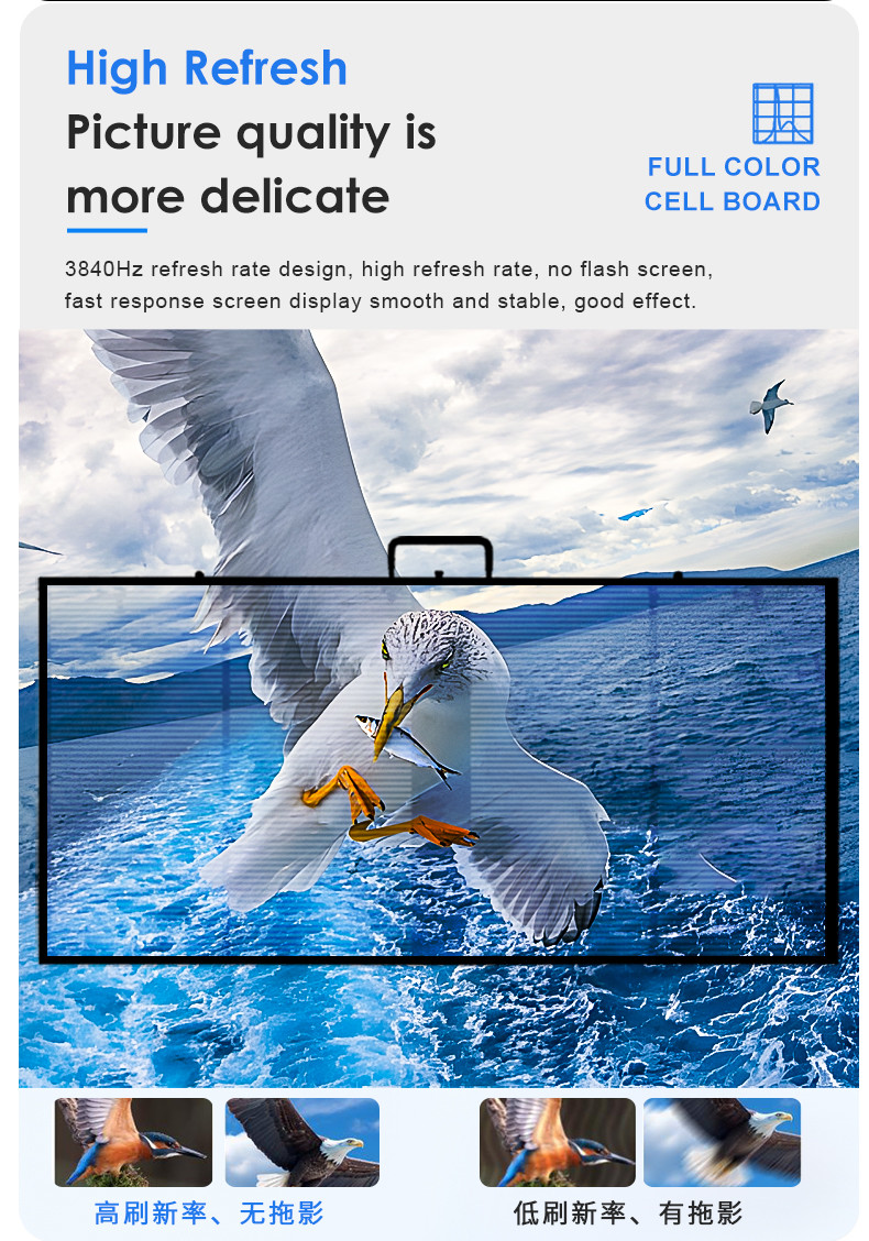 P3.9 - P7.82 LED Transparent Screen 3500nit Dynamic LED Display 3840Hz