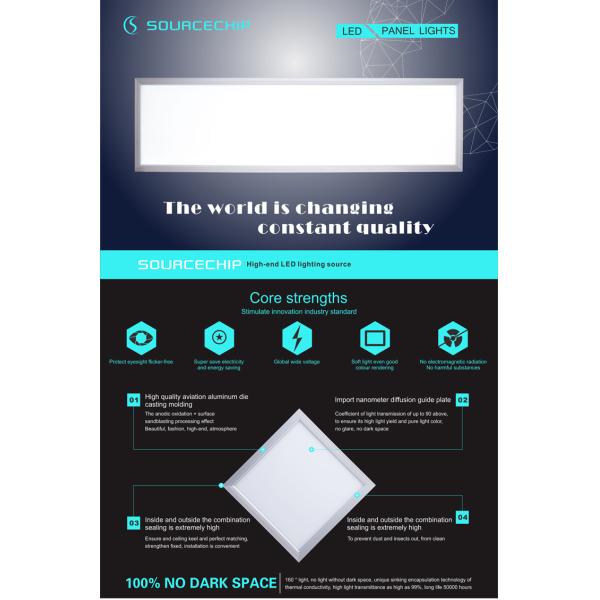 40W 1200x300 panel led light factory
