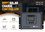 LCD display digital 30 amp mppt solar charge controller small size and IP43