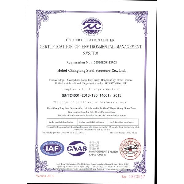70m Gsm Telecom 3 Legged Tower Galvanized Steel Bar Angle Structure