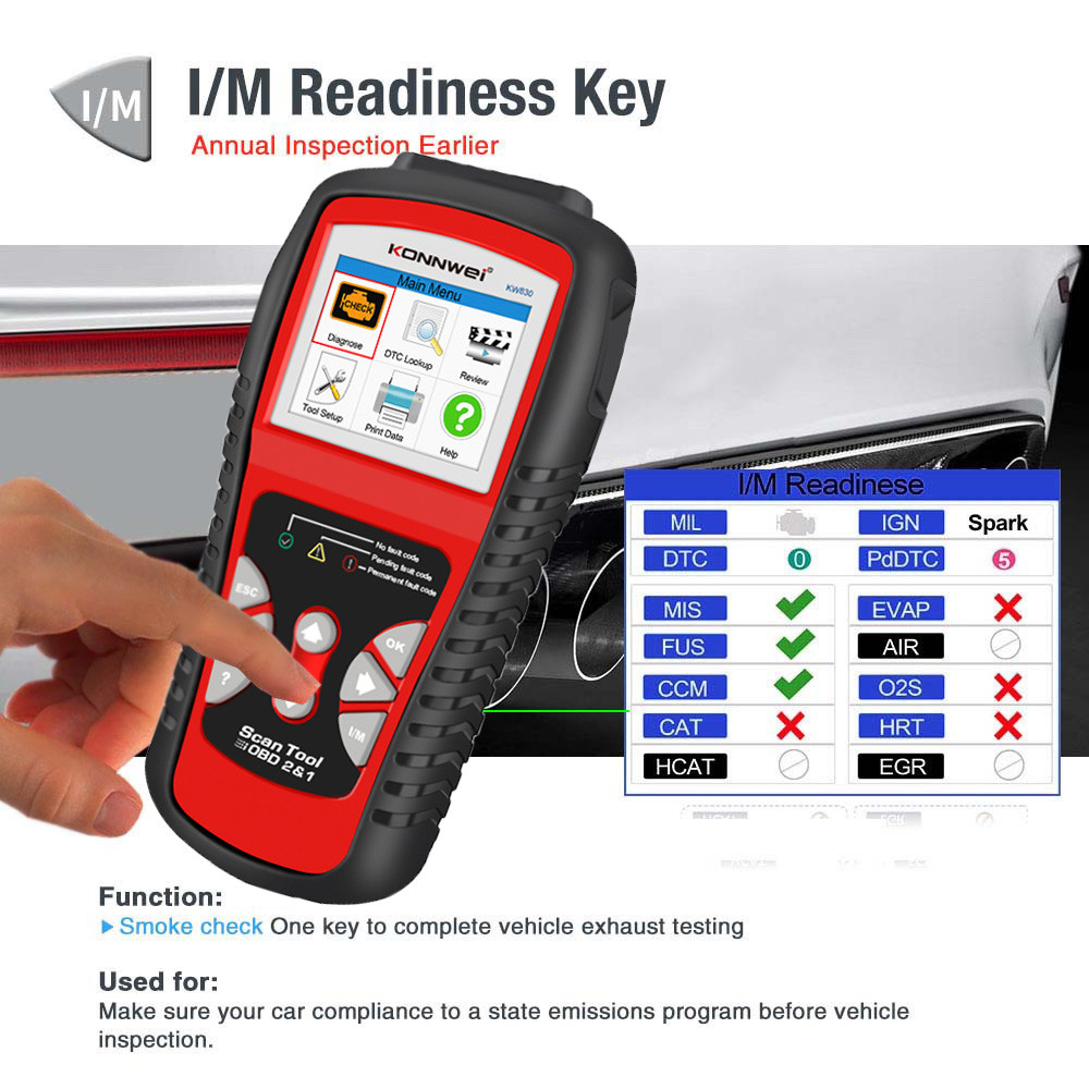 Automotive Vehicle Computer Scanner 8 Languages Car Computer Code Reader