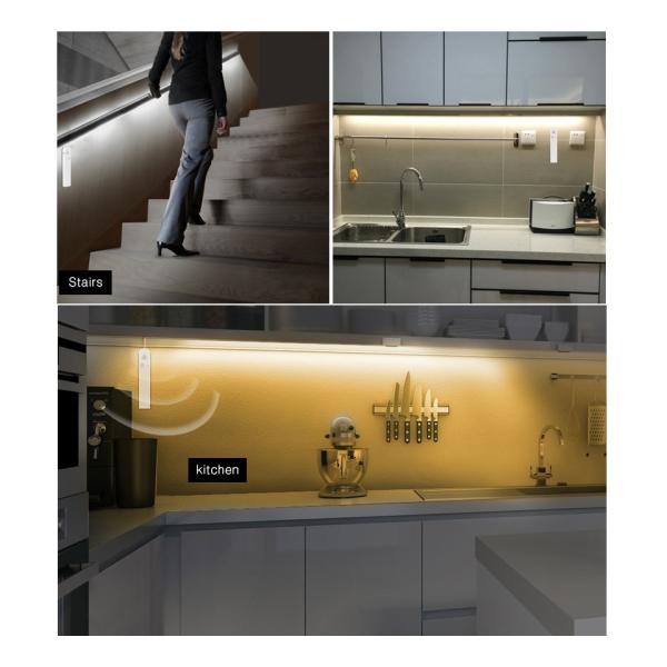 4100K Battery Motion Sensor LED Strip For Kitchen Under Cabinet