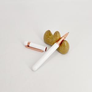 High End Metal Smooth Writing Roller Pen With White Rose Gold Comfortable Holder