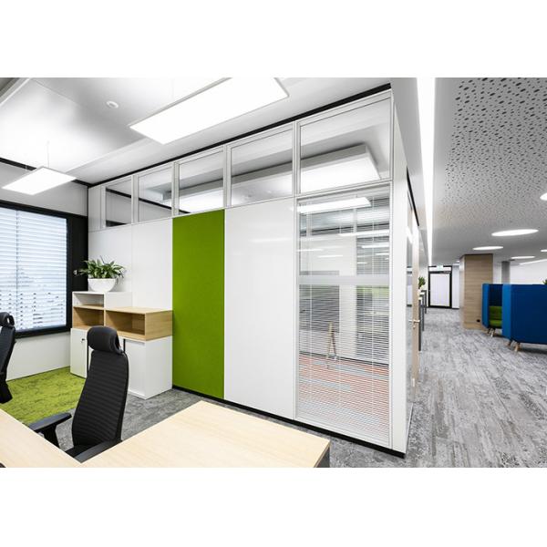 Interior Office Wooden Partition Wall Supplier Solid / Glass Partition Wall