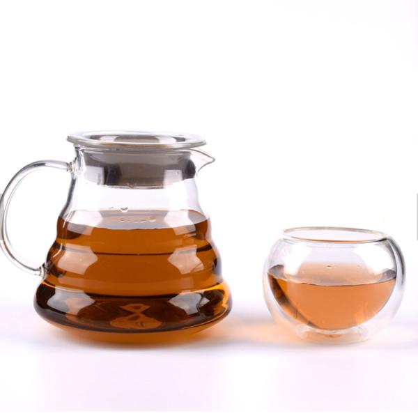Heat Resistant Stainless Steel Coffee Pot Hand Punch Tea Coffee Pot Glass