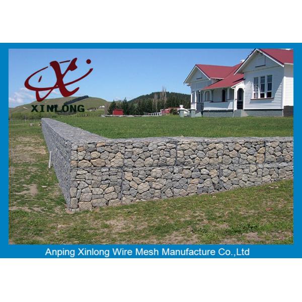80*100 Hot Dipped Galvanized Gabion Wall Cages Gabion Baskets For Bank Protection