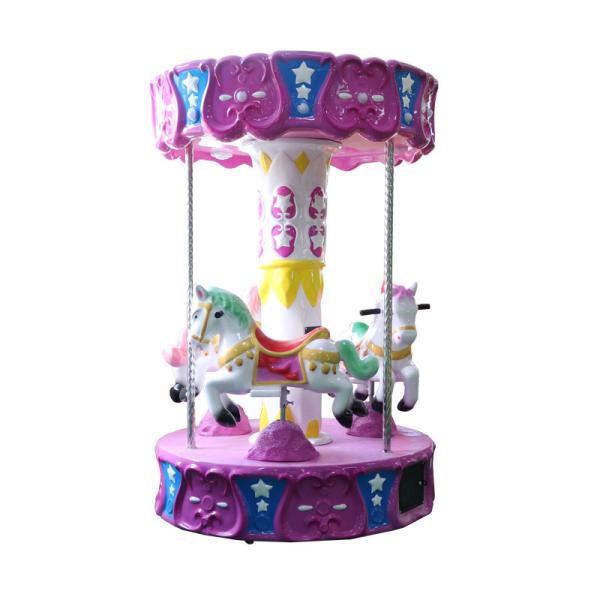 Quality Small 3 Seats Indoor Kids Carousel Rides For Amusement 1 Year Warranty for sale