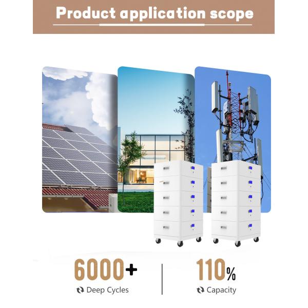 7.2 KWh Stackable Lithium Batteries UL 1973 Certified Indoor Outdoor