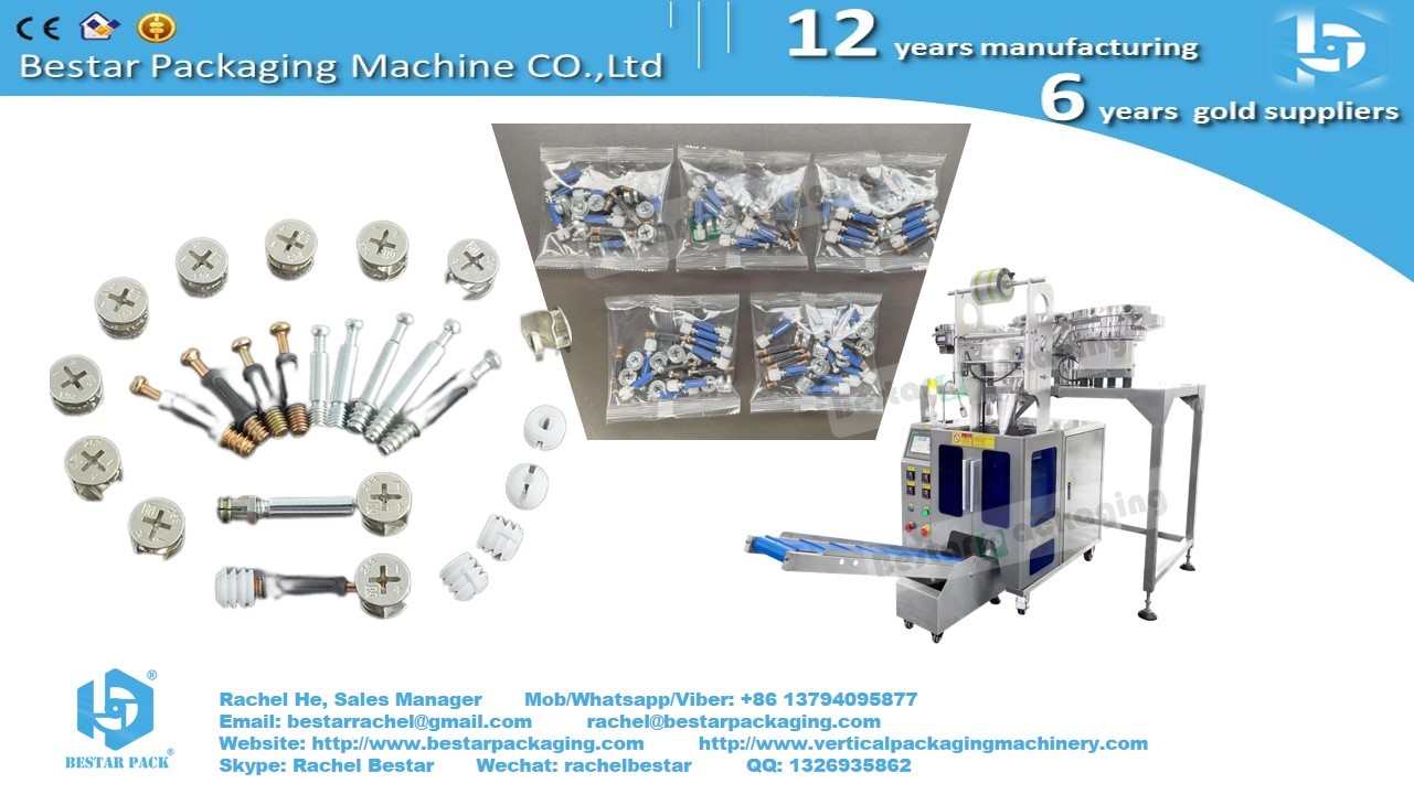 Screw nails counting packaging machine with warning light