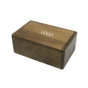 Wooden Keepsake Box with Hinged Lid Storage for Trinkets and Memorabilia