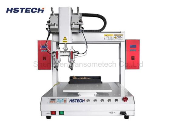 Quality Dual Head Automated Soldering Equipment 400mm Moving Range Timing Belt Single Platform for sale
