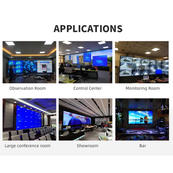 Wall Mounted 46 Inch 4K LCD Video Wall Display Seamless AD Player