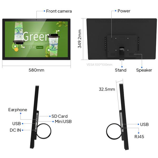 24 Inch Android Tablet Digital Signage Support WIFI Bluetooth With Front Camera