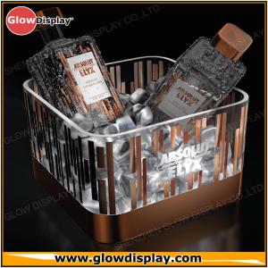 GlowDisplay LED Illuminated Absolut Elyx Bottle Ice Bucket Glorifier Display