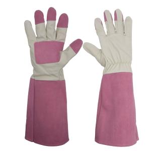 China Rose Pruning Elbow Heavy Duty Gardening Gloves Ladies Abrasion Resistant on sale