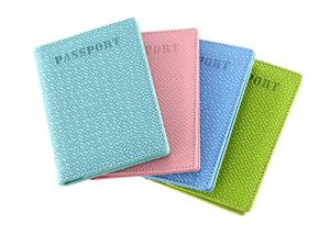 Weave Passport Cover Leather PU Wallet Rectangle Pantone Color