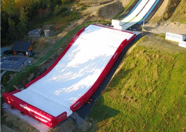 Quality 0.5mm PVC Tarpaulin Inflatable Snowboard Jumping Air Bag Landing for sale