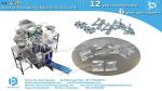 Multiple working mode packing machine with 4 counting bowls and 1 belt feeding