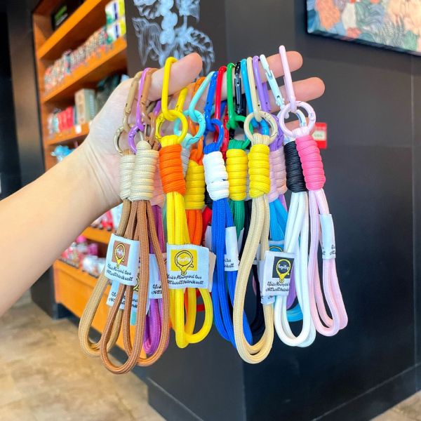 Dansky Carabiner Cord Backpack Bag Rope Keychain Trendy Paracord Keychain Hanging Braid Lanyard Phone Strap