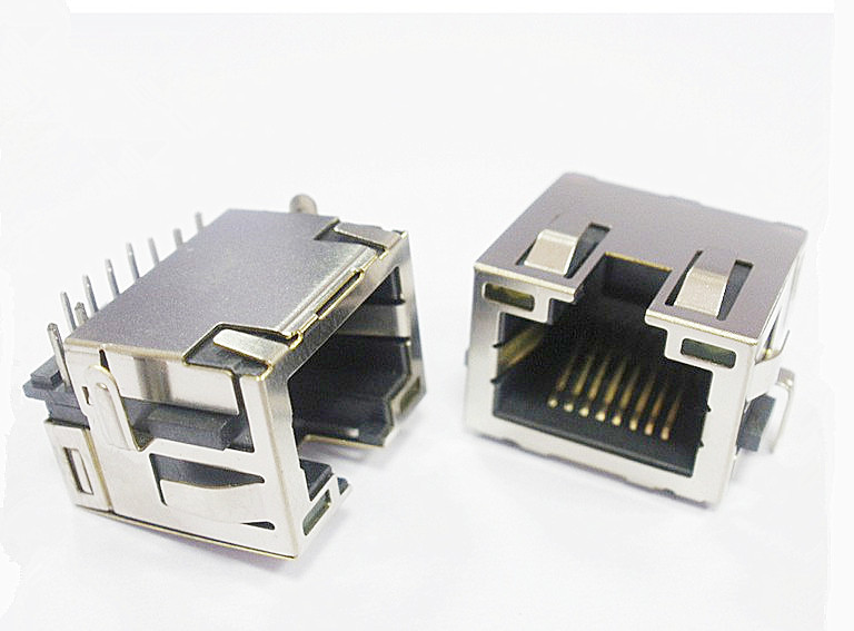 Buy cheap RJ45 Modular Jack,Shielded, THT,Reflow Soldering, LED product