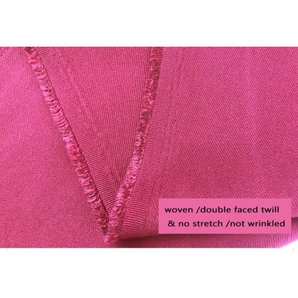 Italian Woven Dyeing Polyester Fabric 267gsm Double Faced Twill Tr Material