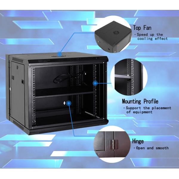 4U 6U 9U 12U 15U 18U 22U 27U 600x550 Swing Out Wall Mounted Cabinet Server Rack