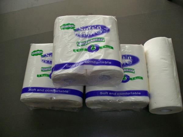 Quality White Virgin Wooden Pulp Kitchen Paper Towel of Strong Water Absorption for sale