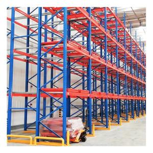 Density Cold Room Storage 5 Layer Blue Push-Back Pallet Rack System for 3 Pallet Deep