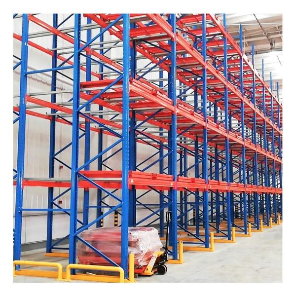 Quality Blue HHT Steel Push Back Racking System Within 2-5 Pallet Depth for sale