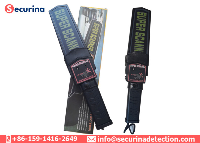 Manual Metal Hand Held Security Detector 20cm Area With Sound / Vibration Alarming