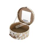 Sturdy Round Keepsake Suitcase Box Cardboard Display Box With Clear PVC Lid