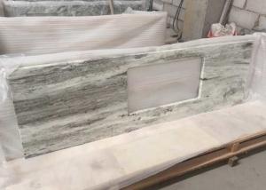 Multi Color Green Marble Stone Countertops , Marble Kitchen Countertops CE Certification