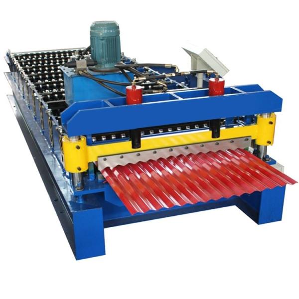 Quality Corrugated Sheet Roll Forming Machine Wave Type With High Accuracy Cutting for sale