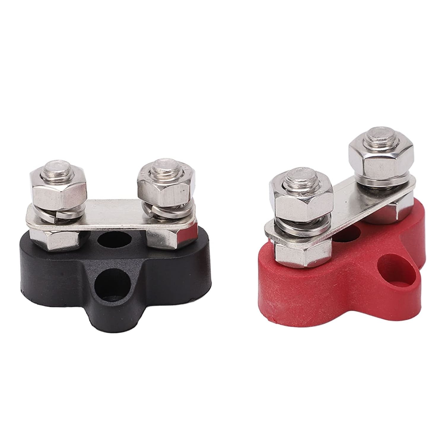 Bus Bar 12V 200A Battery Power Distribution Block 5/16" Dual Studs 12 Volt Terminal Block Busbar Junction Block For Auto Car Marine Boat Positive