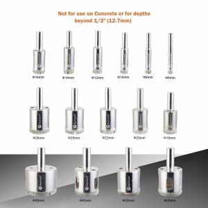 Buy cheap 15 PCS Hollow Diamond Core Bit Set , Diamond Hole Saw Set For Glass Tile product