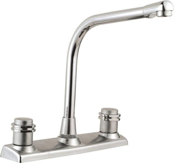 Quality Centerset 2 Handle Standard Kitchen Faucet 360 Degree Swivel for sale