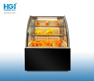 Black ODM Marble Food Cold Countertop Bakery Display Cases Refrigerator 3×2×4ft