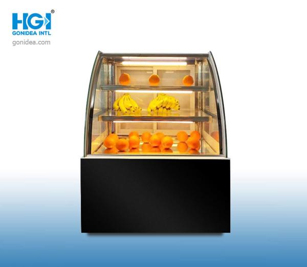 Quality Black ODM Marble Food Cold Countertop Bakery Display Cases Refrigerator 3×2×4ft for sale