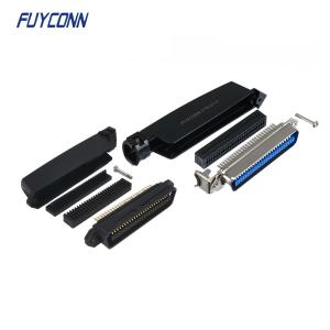 China 25 Pairs 50pin Male IDC Ribbon Connector With L Shape Plastic Hood on sale