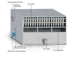 China Food Contact 304 Stainless Steel Industrial Ice Cube Making Machine Large Ice Maker on sale